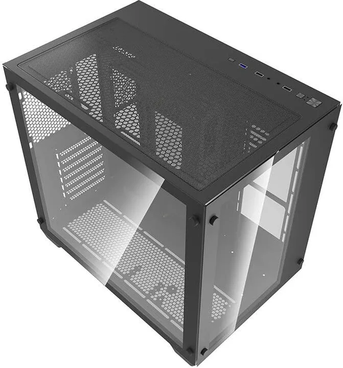 Kuti kompjuteri Darkflash C285, ATX Mid Tower, panel xhami i temperuar, e zezë - 7
