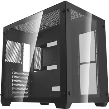 Kuti kompjuteri Darkflash C285, ATX Mid Tower, panel xhami i temperuar, e zezë