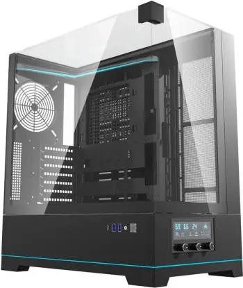 Kasë Darkflash DY450, ATX Mid Tower, pa ventilatorë, xham i temperuar, e zezë