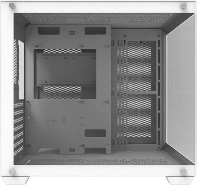 Kasë Darkflash C285P, Mini Tower, ATX/M-ATX/ITX, xham i temperuar, e bardhë - 2