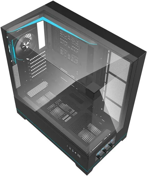 Kasë Darkflash DY450 PRO, Big Tower, ARGB, xham i temperuar, e zezë - 6
