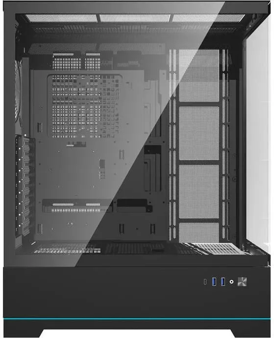 Kasë Darkflash DY451L, Big Tower, pa ventilatorë, ATX, xham i temperuar, e zezë - 4