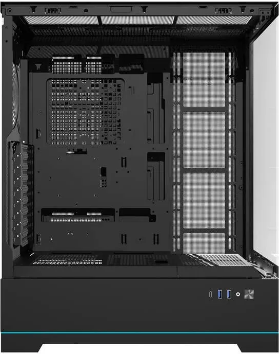 Kasë Darkflash DY451L, Big Tower, pa ventilatorë, ATX, xham i temperuar, e zezë - 6