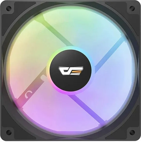 Kasë ventilator Darkflash CL12, 120x120 mm, LED, e zezë - 1
