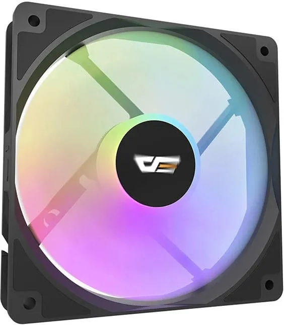 Kasë ventilator Darkflash CL12, 120x120 mm, LED, e zezë - 2