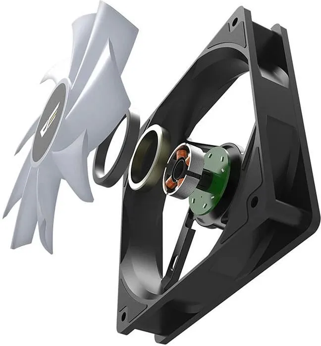 Kasë ventilator Darkflash CL12, 120x120 mm, LED, e zezë - 6
