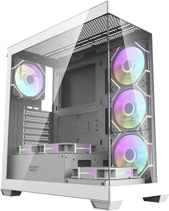 Kasë Darkflash DS900 me 7 ventilatorë ARGB, e bardhë - 1
