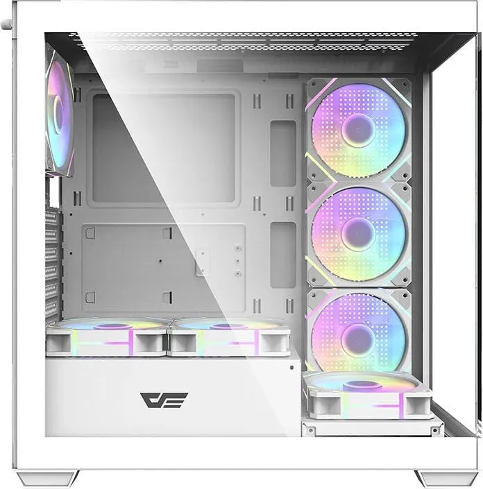 Kasë Darkflash DS900 me 7 ventilatorë ARGB, e bardhë - 2