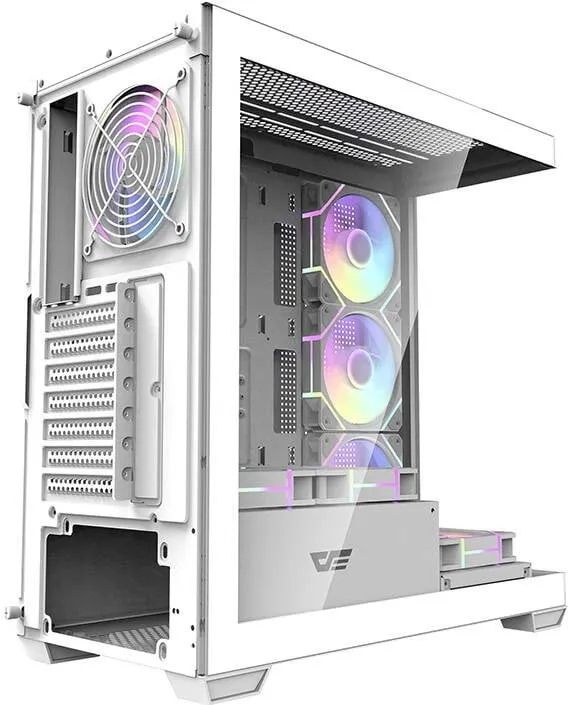 Kasë Darkflash DS900 me 7 ventilatorë ARGB, e bardhë - 6