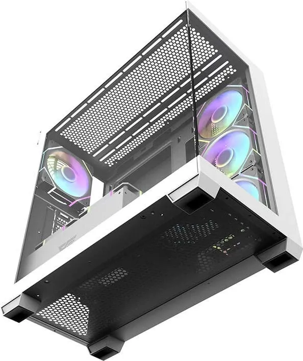 Kasë Darkflash DS900 me 7 ventilatorë ARGB, e bardhë - 7
