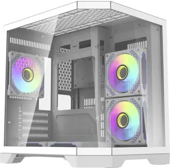 Kasë Darkflash FT350 me 5 ventilatorë ARGB, e bardhë