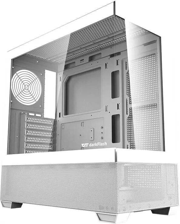 Kornizë kompjuteri Darkflash DS900 Air, ATX Mid Tower, xham i temperuar, e bardhë - 1