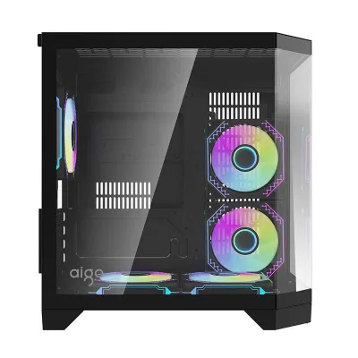Kasë Darkflash FT350 me 5 ventilatorë ARGB, Mini Tower, e zezë - 2