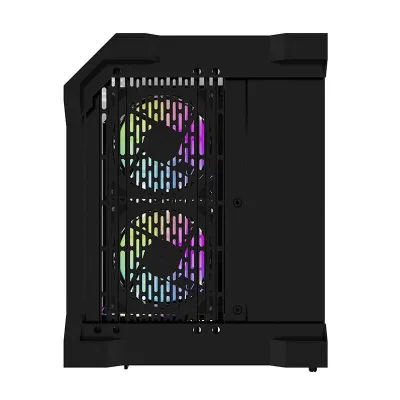 Kasë Darkflash FT350 me 5 ventilatorë ARGB, Mini Tower, e zezë - 4