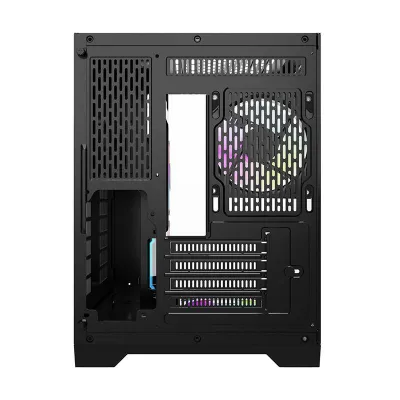 Kasë Darkflash FT350 me 5 ventilatorë ARGB, Mini Tower, e zezë - 7