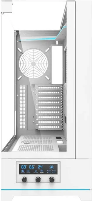 Kasë Darkflash DY450L, Big Tower, pa ventilatorë, e bardhë - 6