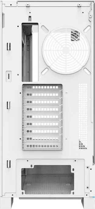 Kasë Darkflash DY450L, Big Tower, pa ventilatorë, e bardhë - 7
