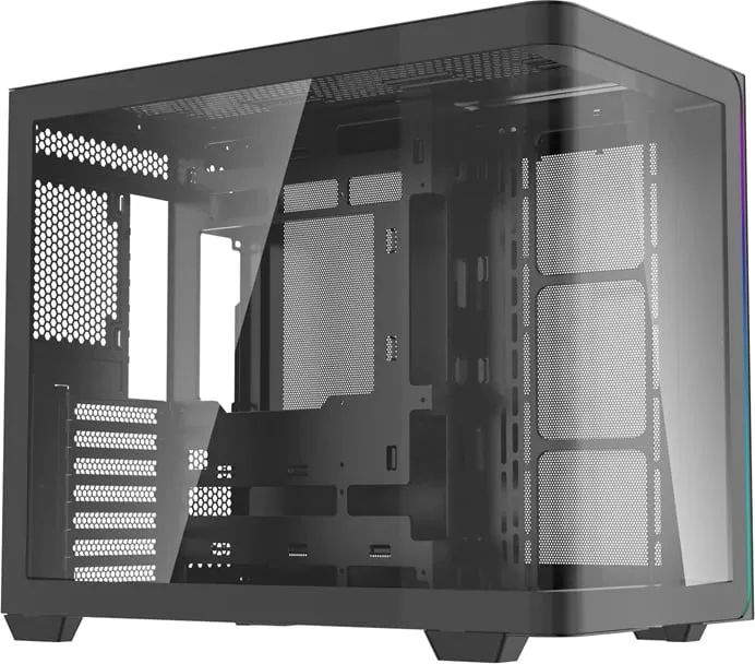 Kasë Darkflash L285, Midi Tower, ATX, xham i temperuar, e zezë - 1
