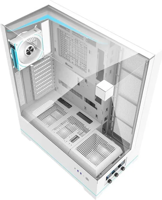 Kasë Darkflash DY450L PRO, Big Tower, 1 ventilator, e bardhë - 6