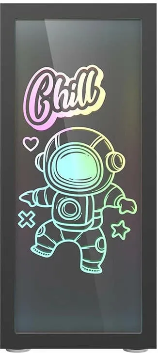Kuti kompjuteri Darkflash DK210 Graffiti, ATX, ARGB, e zezë - 7