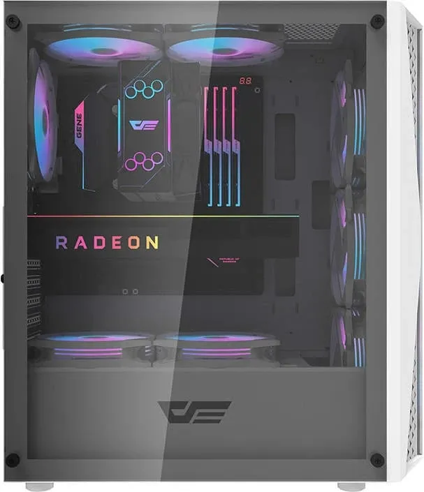 Kuti kompjuteri Darkflash DK352 Plus, ATX E ATX, xham i temperuar, me RGB - 4