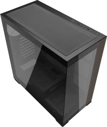 Kasë, Darkflash, DS900W, Midi Tower ATX/M-ATX/ITX, pa ventilatorë, xhami i forcuar, USB Type-C, e zezë