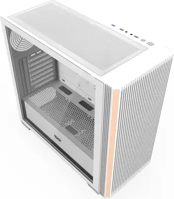 Kasë, Darkflash DS900WS ATX midi tower, për Pllakë amë ATX/M-ATX/ITX, xham i temperuar, pa ventilatorë, deri 12x120 mm, 2x HDD + 2x SSD, e bardhë