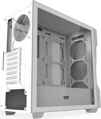 Kasë Darkflash DS900 Mesh ATX Midi Tower, xham i temperuar me menteshë, deri 12 ventilatorë / radiator 360 mm, 2x2.5" + 2x3.5", pa ventilatorë, e bardhë