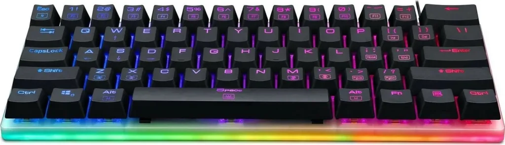Tastierë mekanike Redragon K605 Alien, 60%, RGB, Red Switch, e zezë - 3