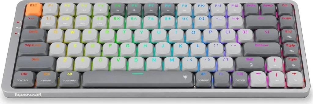 Tastierë mekanike Redragon K652 Azure, wireless, RGB, e bardhë - 3