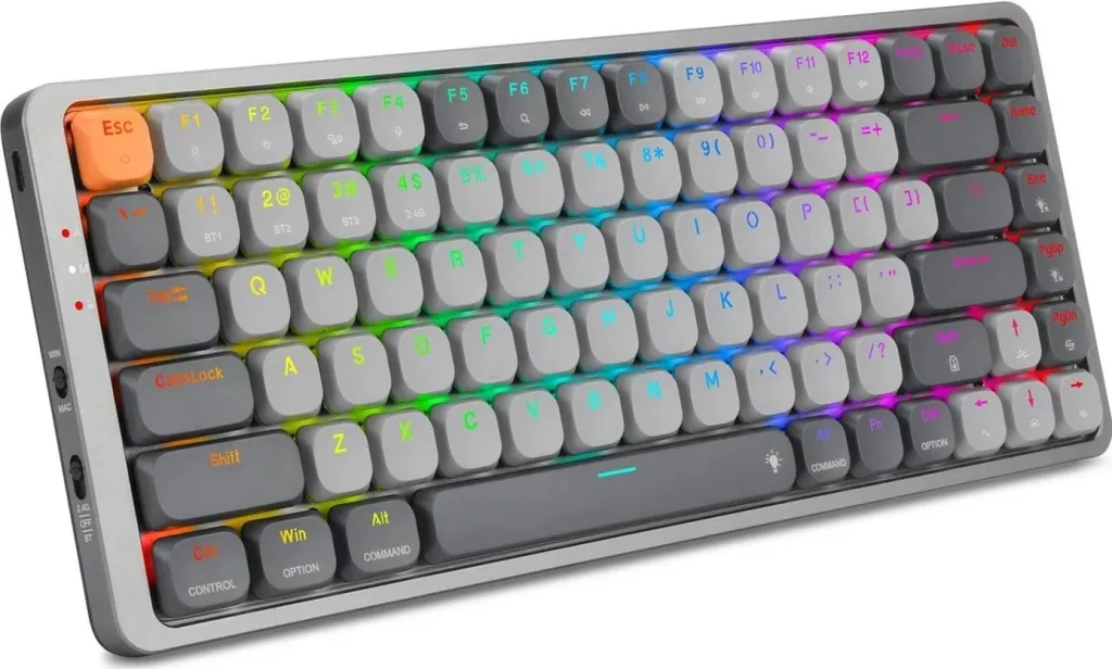 Tastierë mekanike Redragon K652 Azure, wireless, RGB, e bardhë - 4