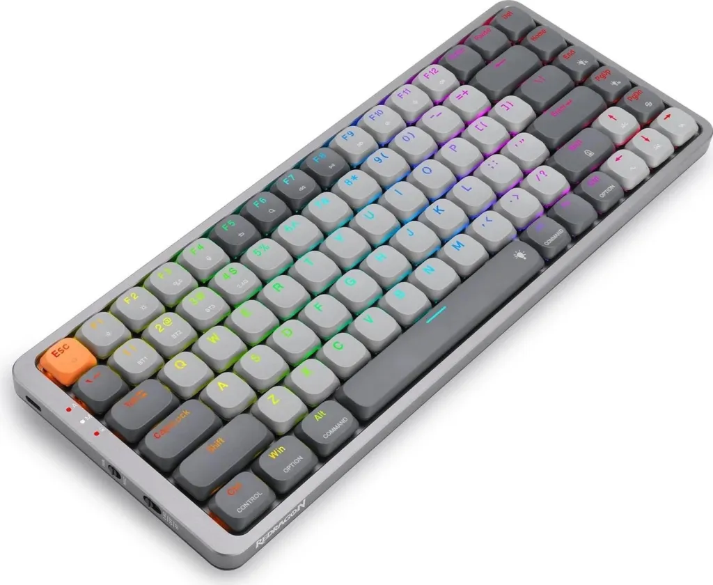 Tastierë mekanike Redragon K652 Azure, wireless, RGB, e bardhë - 6