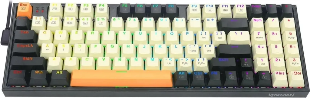 Tastierë mekanike Redragon K636CLO-RGB, RGB, e zezë - 2