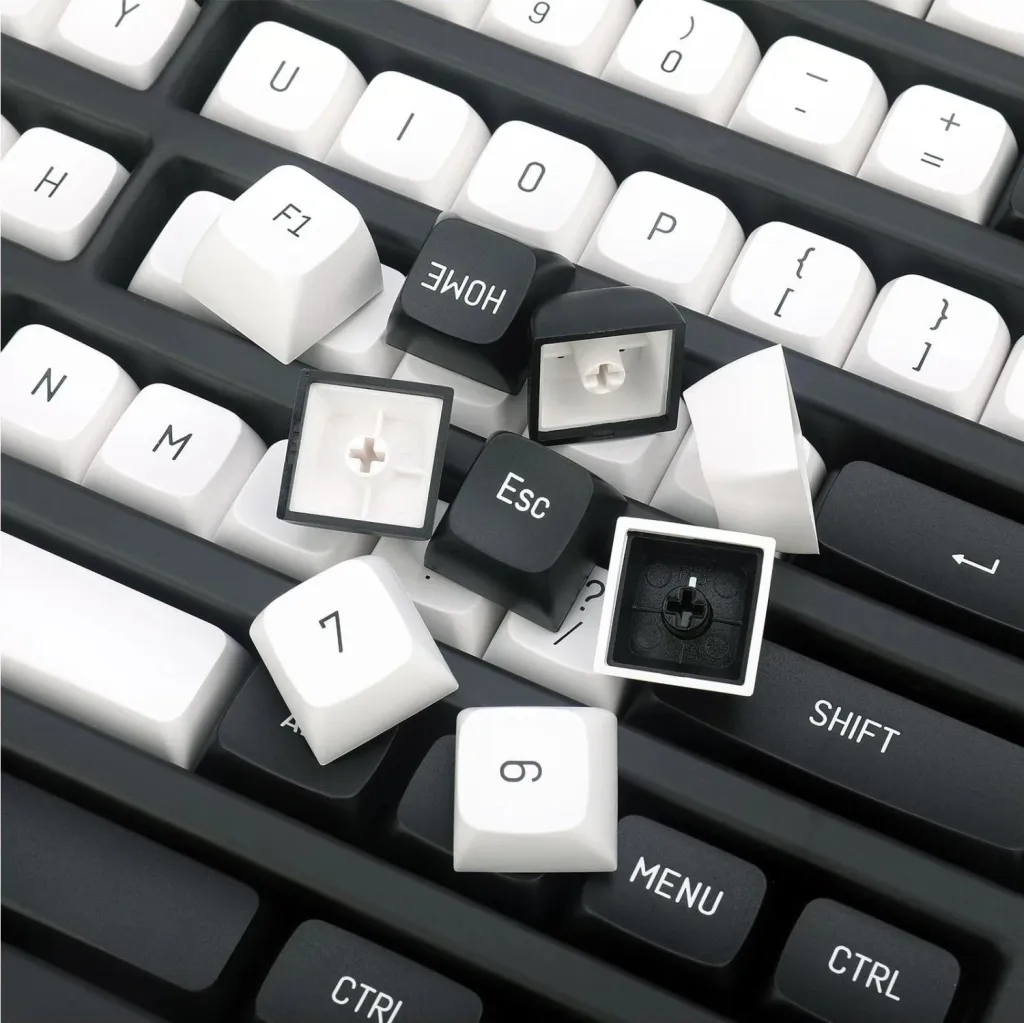 Keycaps Redragon A132 PBT Doubleshot, 150 copë, bardhë-e zezë - 11