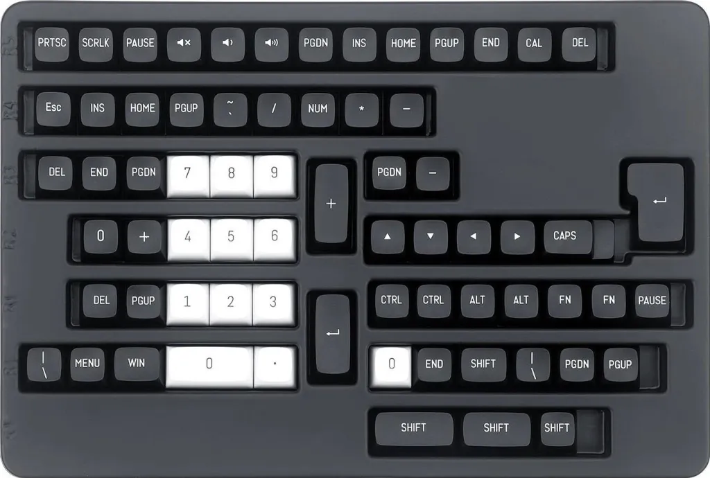 Keycaps Redragon A132 PBT Doubleshot, 150 copë, bardhë-e zezë - 8