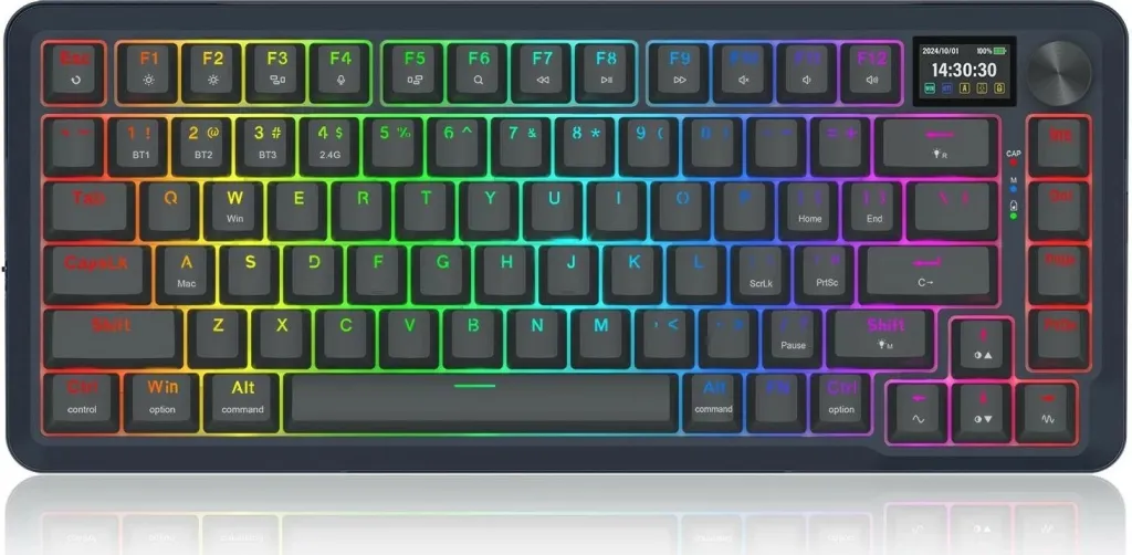 Tastierë Redragon Flekact K708-RGB-PRO, RGB, mekanike, e zezë - 1