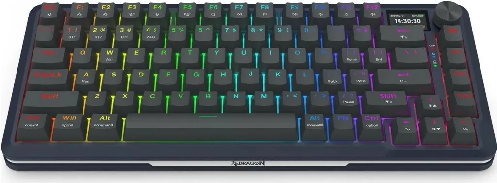 Tastierë Redragon Flekact K708-RGB-PRO, RGB, mekanike, e zezë - 4