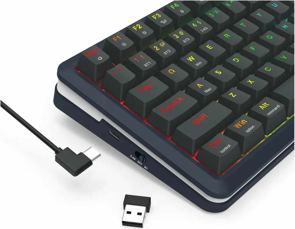 Tastierë Redragon Flekact K708-RGB-PRO, RGB, mekanike, e zezë - 7