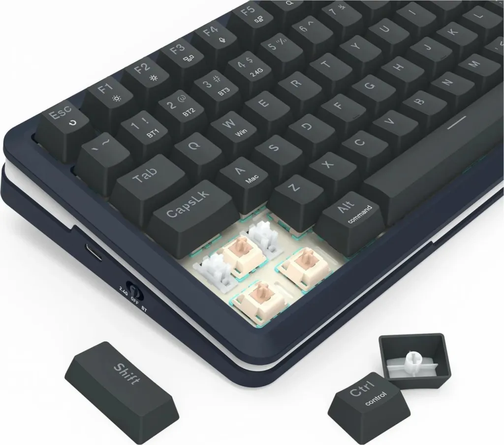 Tastierë Redragon Flekact K708-RGB-PRO, RGB, mekanike, e zezë - 8