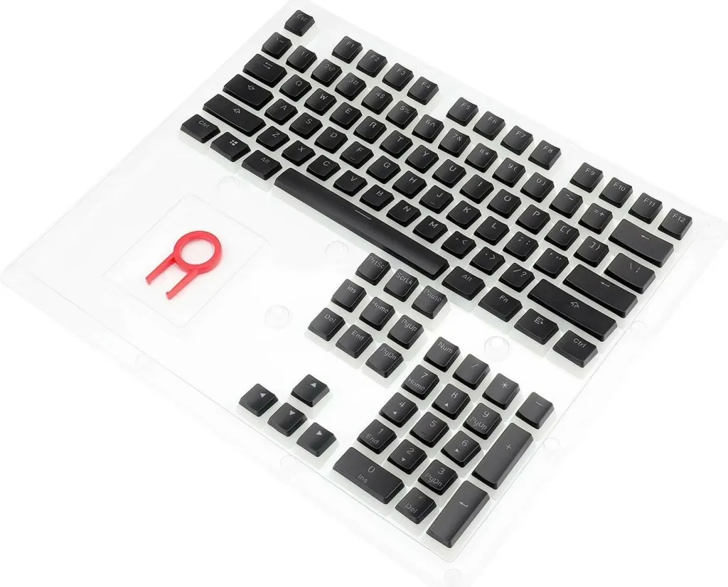Keycaps Redragon A130 PBT Doubleshot, 104 copë, ngjyrë e zezë - 1