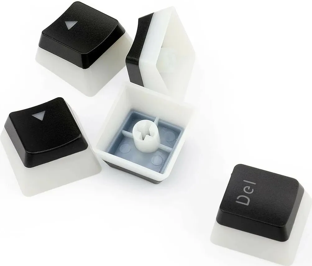 Keycaps Redragon A130 PBT Doubleshot, 104 copë, ngjyrë e zezë - 2