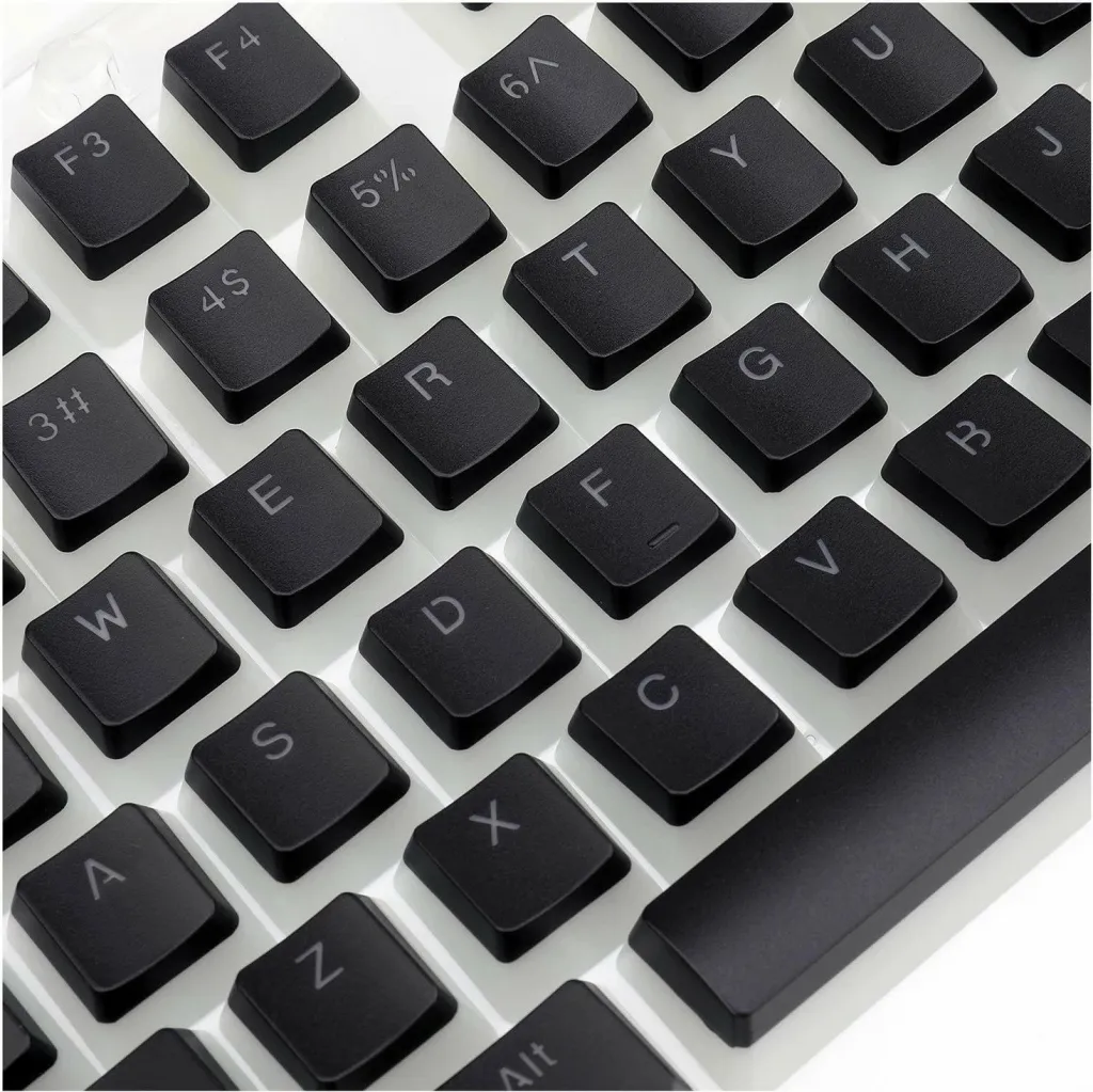 Keycaps Redragon A130 PBT Doubleshot, 104 copë, ngjyrë e zezë - 3