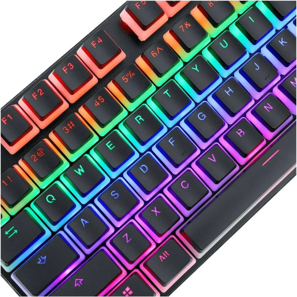 Keycaps Redragon A130 PBT Doubleshot, 104 copë, ngjyrë e zezë - 4