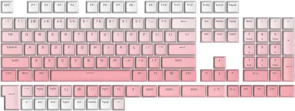 Keycaps Redragon A139, 104 taste, rozë - 1