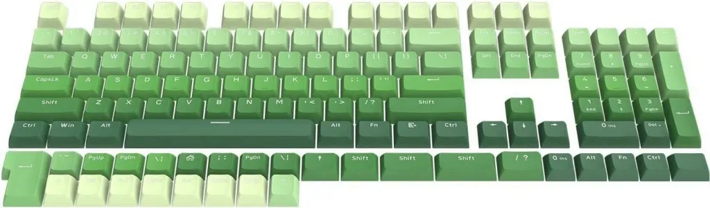 Keycaps Redragon A140, 104 taste, mikrofon, gjelbër - 2