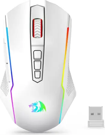 Maus Redragon M914W-RGB NIX, RGB, wireless, 5000 DPI, bardhë