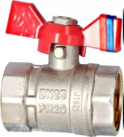 Valvul sferike Ferro F-COMFORT DN25, 1", dorezë fluture, bronz - 4