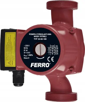 Pompe qarkulluese Ferro 0302W 32-60-180, për ngrohje dhe solare, trup gize