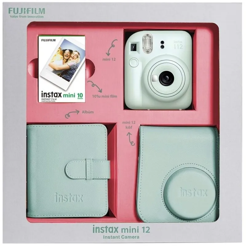 Instax Mini 12 Bundle Box (Mint Green) - 1