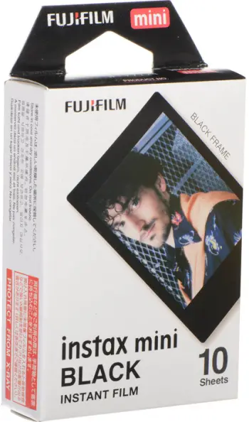 Film fotografik Fujifilm INSTAX mini, kornizë e zezë, x10